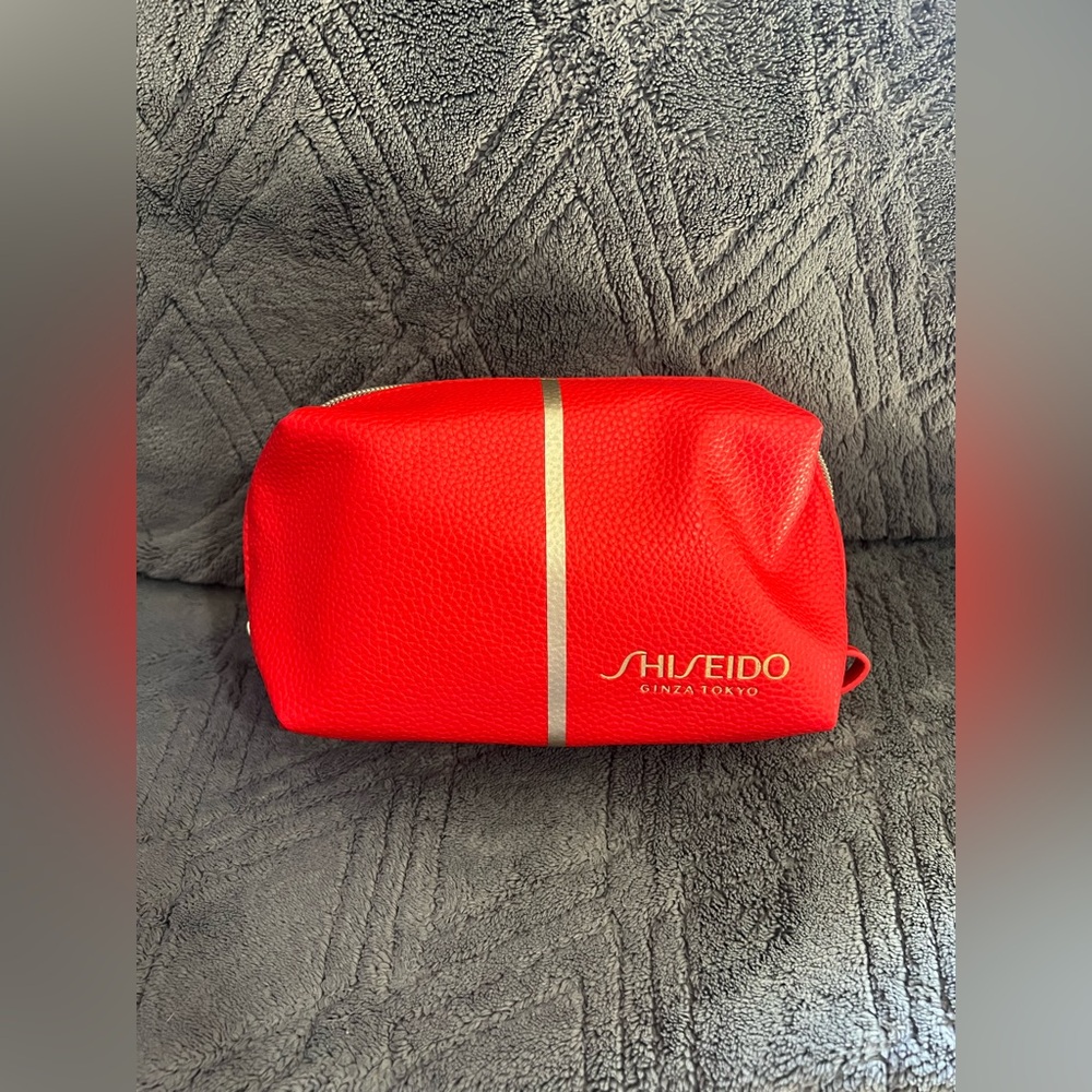 Shiseido Red & Gold Cosmetic Bag